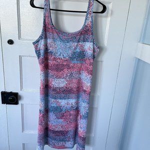 Columbia PFG Dress, Omni-Freeze Fabric, Blue and Pink Size XL